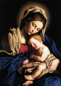 Mary holding Baby Jesus