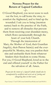 Prayer for lapsed Catholics