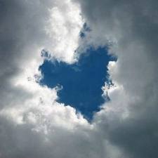 heart in clouds