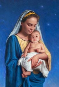 Mary holding Jesus